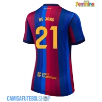 Camisa de time de futebol Barcelona Frenkie de Jong #21 Replicas 1º Equipamento Feminina 2026-27 Manga Curta